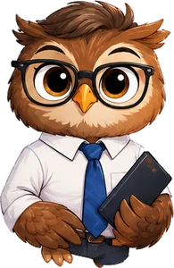Un hibou employé, prêt pour son premier jour