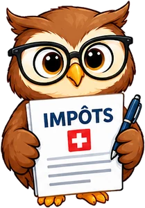 Le hibou à la feuille d'impôts