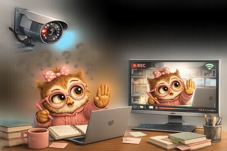 Une caméra filme un poste de travail