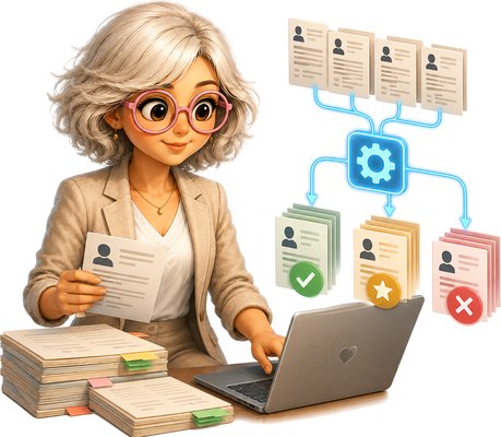 Tri automatisé de CV, avec validation humaine